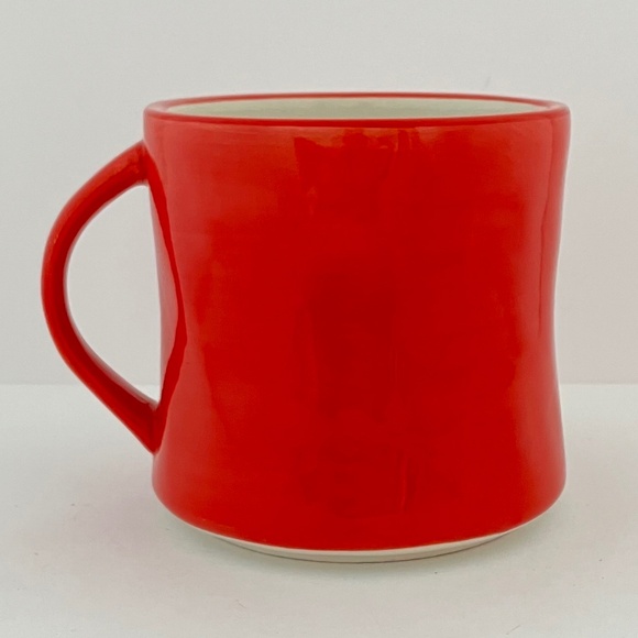 Anthropologie Monogram Coffee Mug Cup 3.5" Red Colorway Initial P Hand Painted - Picture 7 of 10